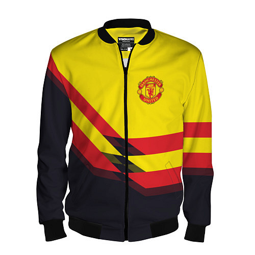 Мужской бомбер Man United FC: Yellow style / 3D-Черный – фото 1