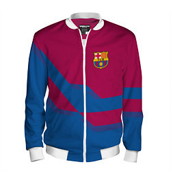 Бомбер мужской Barcelona FC: Blue style, цвет: 3D-белый