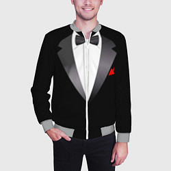 Бомбер мужской Смокинг мистера, цвет: 3D-меланж — фото 2
