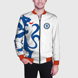 Бомбер мужской FC Chelsea: White Lion, цвет: 3D-красный — фото 2