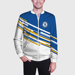 Бомбер мужской FC Chelsea: Colour Line, цвет: 3D-белый — фото 2