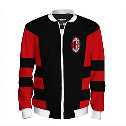 Бомбер мужской АC Milan: Black Sport, цвет: 3D-белый