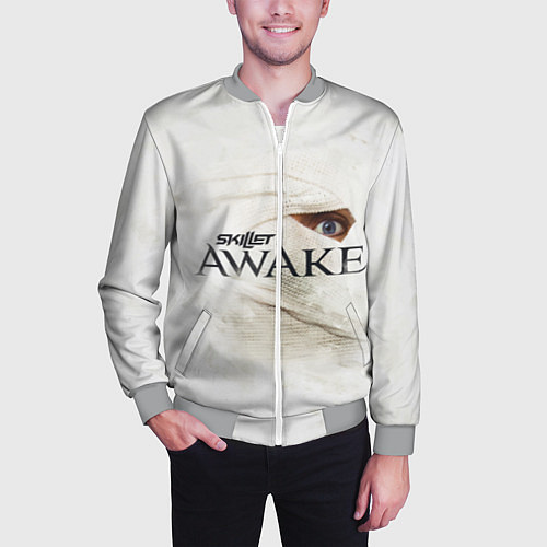 Мужской бомбер Skillet: Awake / 3D-Меланж – фото 3