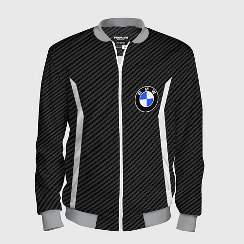 Мужской бомбер BMW CARBON БМВ КАРБОН / 3D-Меланж – фото 1