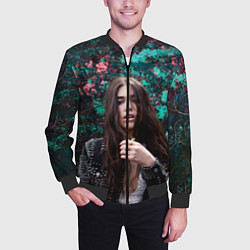 Бомбер мужской Dua Lipa: Floral, цвет: 3D-черный — фото 2