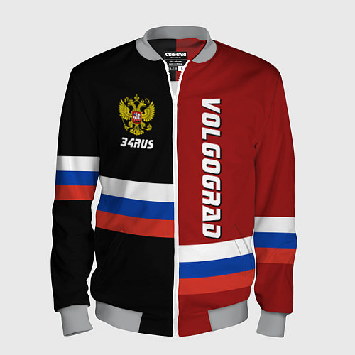 Мужской бомбер Volgograd, Russia / 3D-Меланж – фото 1