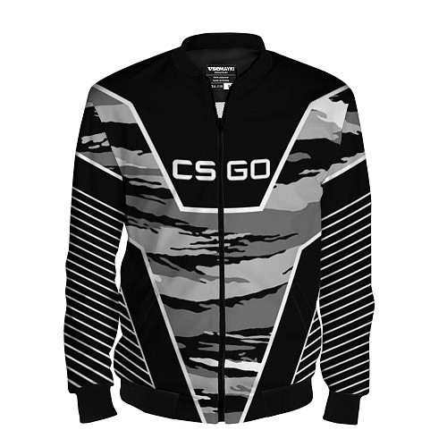 Мужской бомбер CS:GO Grey Camo / 3D-Черный – фото 1