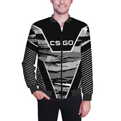 Бомбер мужской CS:GO Grey Camo, цвет: 3D-черный — фото 2