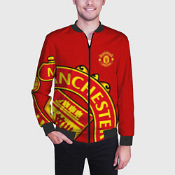 Бомбер мужской FC Man United: Red Exclusive, цвет: 3D-черный — фото 2