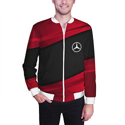 Бомбер мужской Mercedes Benz: Red Sport, цвет: 3D-белый — фото 2