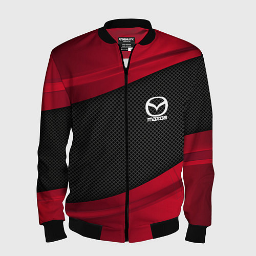 Мужской бомбер Mazda: Red Sport / 3D-Черный – фото 1