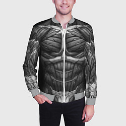 Бомбер мужской Экзоскелет, цвет: 3D-меланж — фото 2