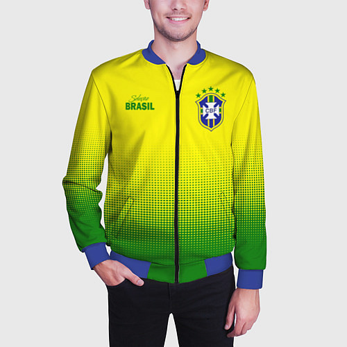 Мужской бомбер CBF Brasil / 3D-Синий – фото 3