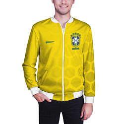 Бомбер мужской Brazil Team: WC 2018, цвет: 3D-белый — фото 2