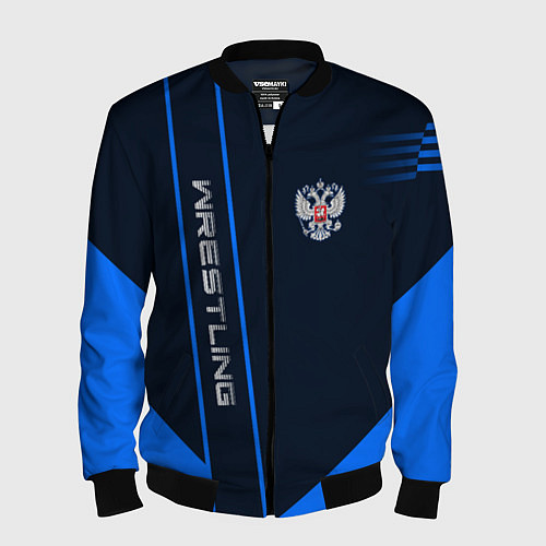 Мужской бомбер Wrestling: Russia Style / 3D-Черный – фото 1