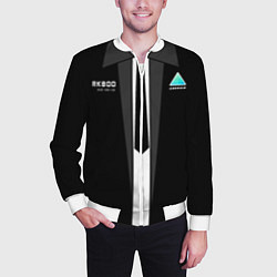 Бомбер мужской RK800 Android Black, цвет: 3D-белый — фото 2