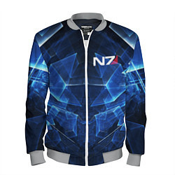 Бомбер мужской Mass Effect: Blue Armor N7, цвет: 3D-меланж