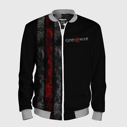 Мужской бомбер God of War: Black Style / 3D-Меланж – фото 1