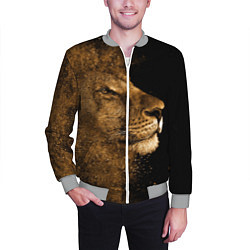 Бомбер мужской Песчаный лев, цвет: 3D-меланж — фото 2
