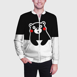 Бомбер мужской Kumamon Surprised, цвет: 3D-белый — фото 2