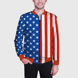 Бомбер мужской American Patriot, цвет: 3D-красный — фото 2