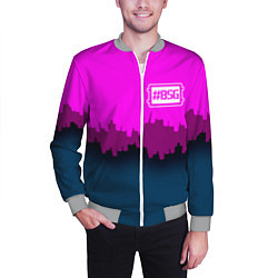 Бомбер мужской BSG: Neon City, цвет: 3D-меланж — фото 2