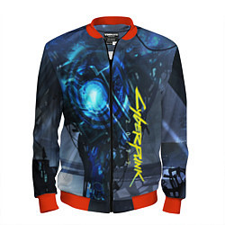 Бомбер мужской Cyberpunk 2077, цвет: 3D-красный