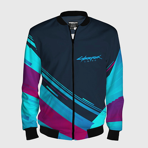 Мужской бомбер Cyberpunk 2077 / 3D-Черный – фото 1