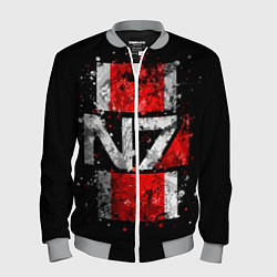 Бомбер мужской Mass Effect N7, цвет: 3D-меланж