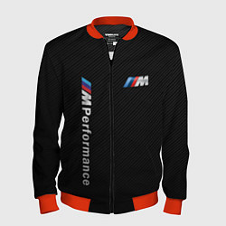 Бомбер мужской BMW M PERFORMANCE CARBON КАРБОН, цвет: 3D-красный