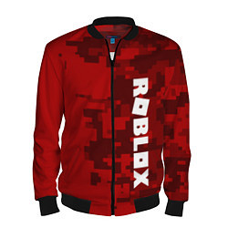 Бомбер мужской ROBLOX: Red Camo, цвет: 3D-черный