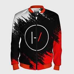 Бомбер мужской 21 Pilots: Black & Red, цвет: 3D-красный