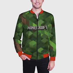 Бомбер мужской MINECRAFT FOREST, цвет: 3D-красный — фото 2