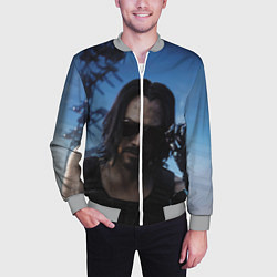 Бомбер мужской Киану Ривз, цвет: 3D-меланж — фото 2