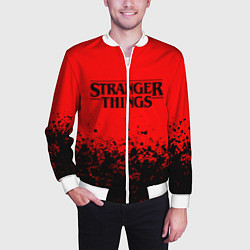 Бомбер мужской STRANGER THINGS, цвет: 3D-белый — фото 2