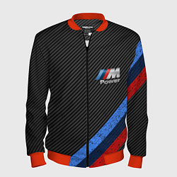 Бомбер мужской BMW КАРБОН, цвет: 3D-красный
