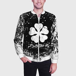 Бомбер мужской ЧЁРНЫЙ КЛЕВЕР, цвет: 3D-белый — фото 2