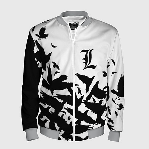 Мужской бомбер L letter bird / 3D-Меланж – фото 1