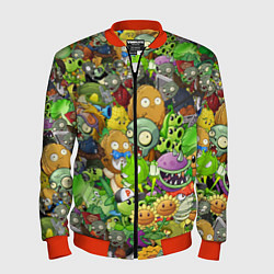 Бомбер мужской PLANTS VS ZOMBIES, цвет: 3D-красный