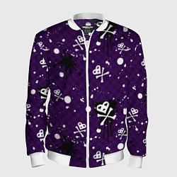 Мужской бомбер Эмо 2007 фиолетовый фон