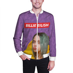 Бомбер мужской Billie Eilish, цвет: 3D-белый — фото 2