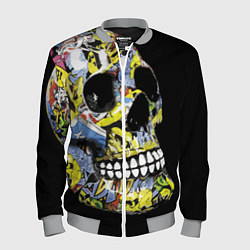 Бомбер мужской Graffiti - Skull, цвет: 3D-меланж