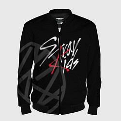Бомбер мужской Stray Kids, цвет: 3D-черный