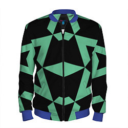 Бомбер мужской Abstract zigzag pattern, цвет: 3D-синий