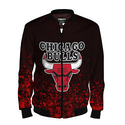 Бомбер мужской CHICAGO BULLS, цвет: 3D-черный