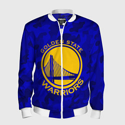 Бомбер мужской GOLDEN STATE WARRIORS, цвет: 3D-белый