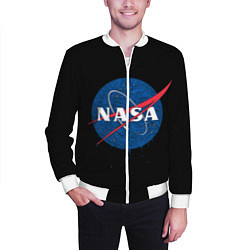 Бомбер мужской NASA Краски, цвет: 3D-белый — фото 2