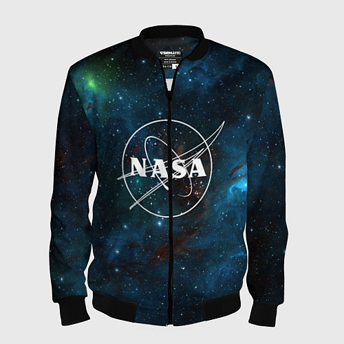 Мужской бомбер NASA / 3D-Черный – фото 1