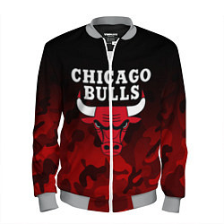 Бомбер мужской CHICAGO BULLS, цвет: 3D-меланж