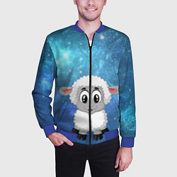 Бомбер мужской Овечка, цвет: 3D-синий — фото 2